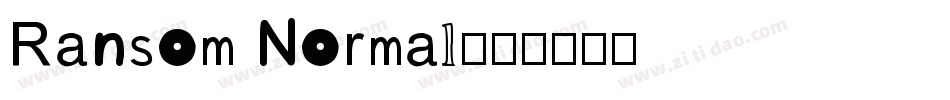 Ransom Normal字体转换